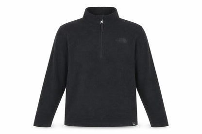 The North Face Boys Black L Pullover Fleece Sweatshirt 1/4 Zip Outdoor
