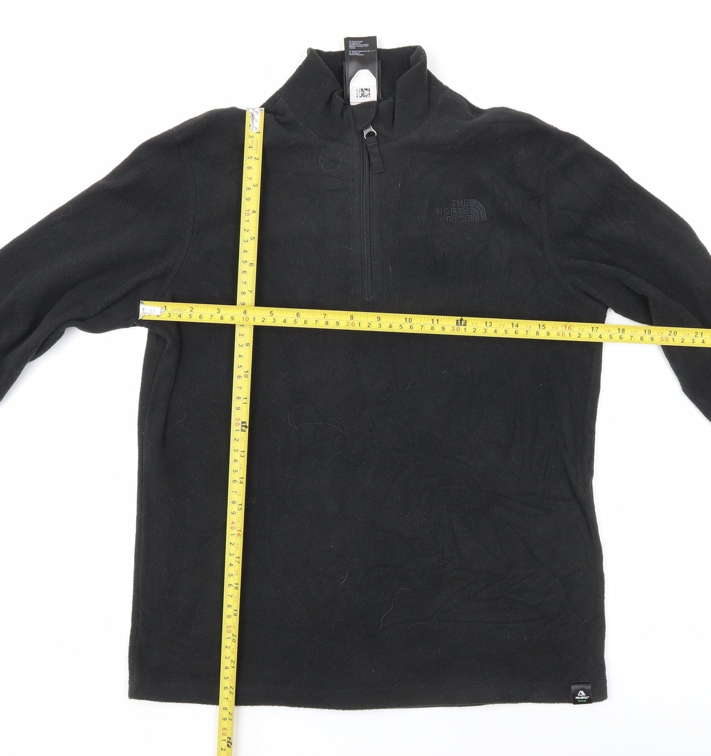 The North Face Boys Black L Pullover Fleece Sweatshirt 1/4 Zip Outdoor