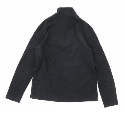 The North Face Boys Black L Pullover Fleece Sweatshirt 1/4 Zip Outdoor