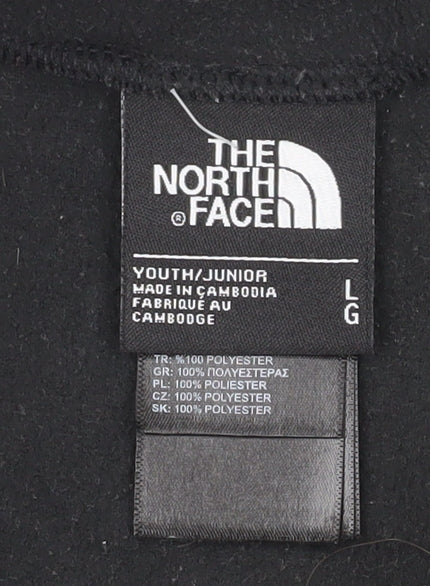 The North Face Boys Black L Pullover Fleece Sweatshirt 1/4 Zip Outdoor