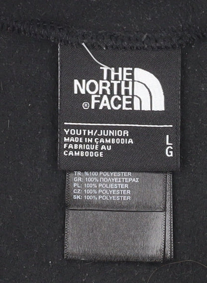The North Face Boys Black L Pullover Fleece Sweatshirt 1/4 Zip Outdoor