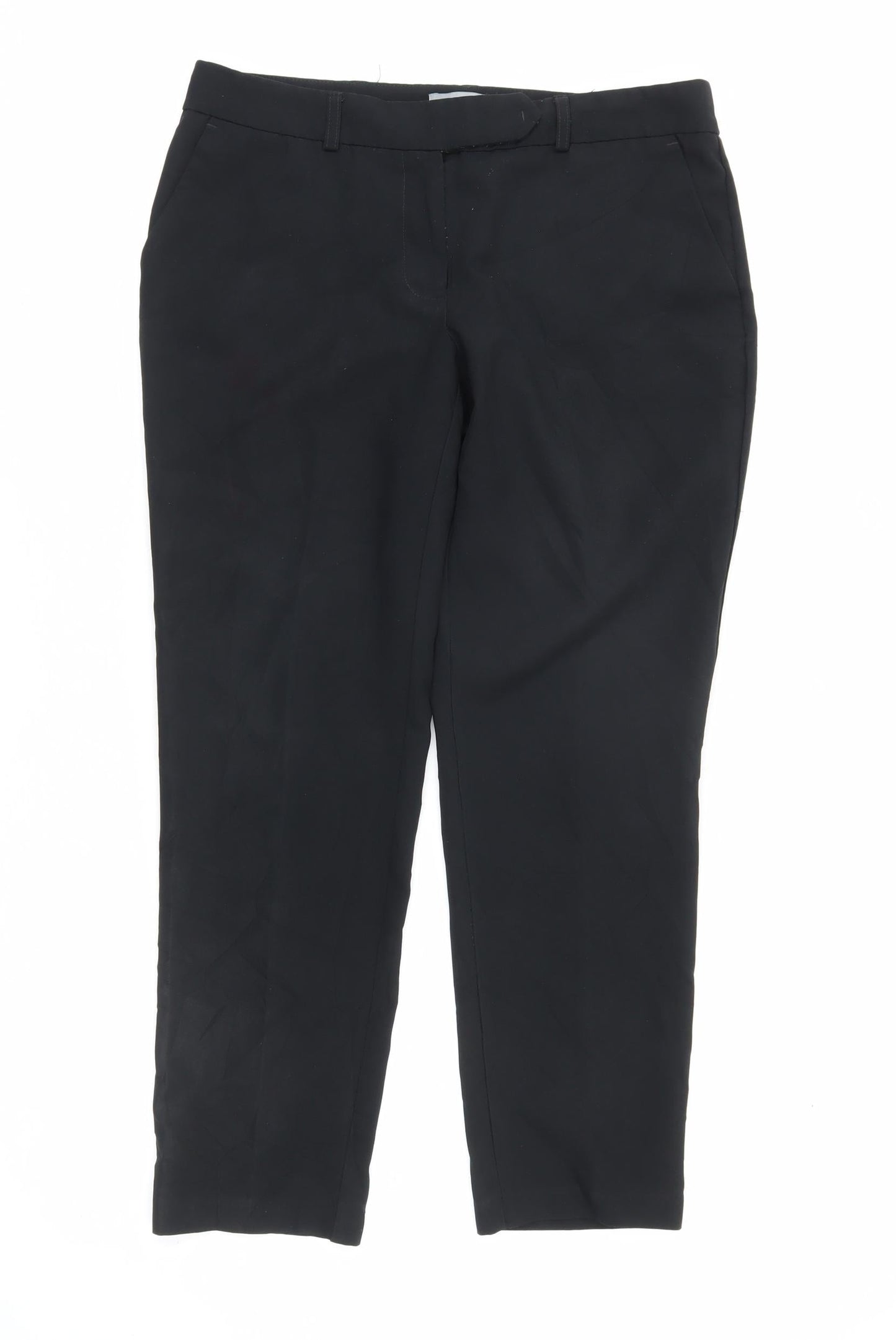 Womens UK Size 10 Dorothy Perkins Regular Fit BusinessWorkwearCasual Black Trous