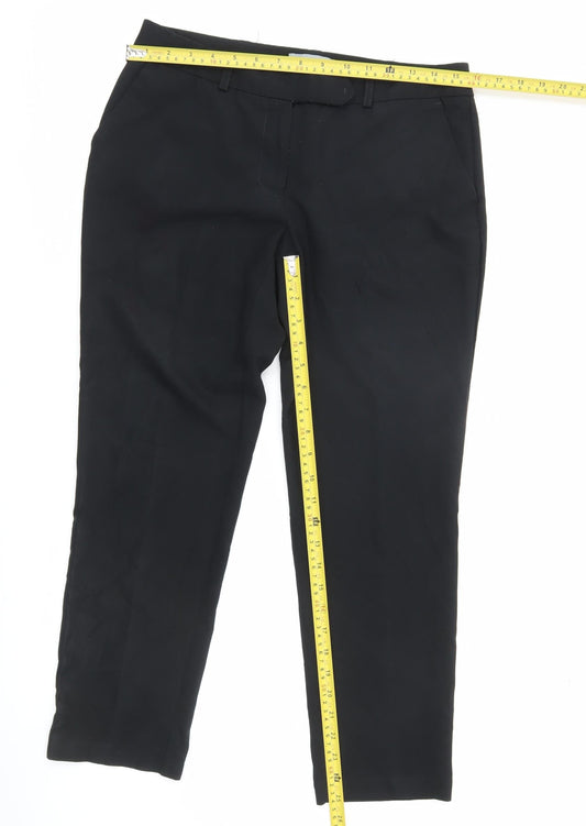 Womens UK Size 10 Dorothy Perkins Regular Fit BusinessWorkwearCasual Black Trous