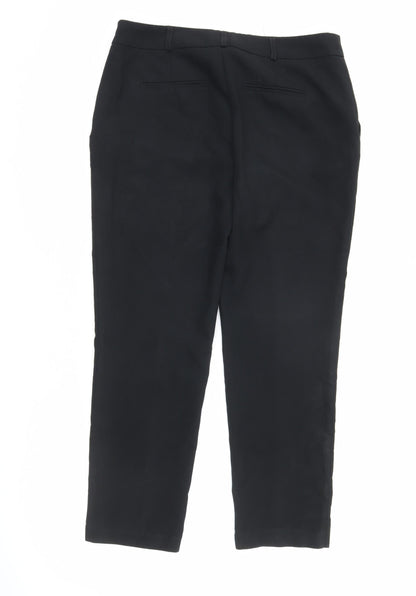 Womens UK Size 10 Dorothy Perkins Regular Fit BusinessWorkwearCasual Black Trous