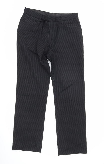 Womens UK Size 12 NEXT Regular Fit Dress Pants Black Trousers