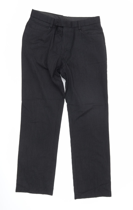 Womens UK Size 12 NEXT Regular Fit Dress Pants Black Trousers