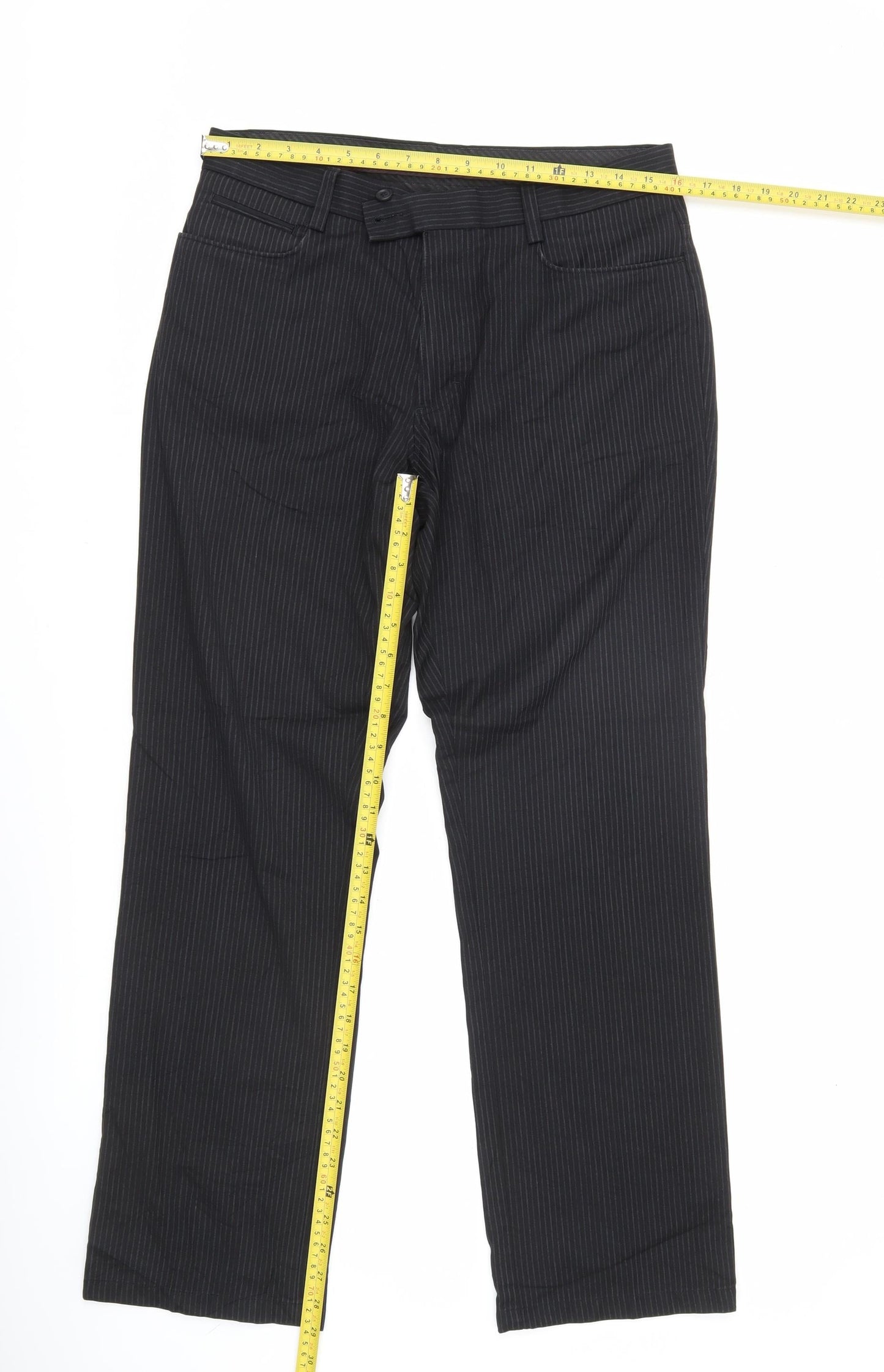 Womens UK Size 12 NEXT Regular Fit Dress Pants Black Trousers