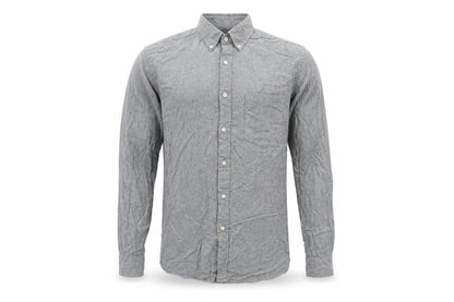 Uniqlo Men's Grey M Button-Down Long Sleeve Cotton Shirt