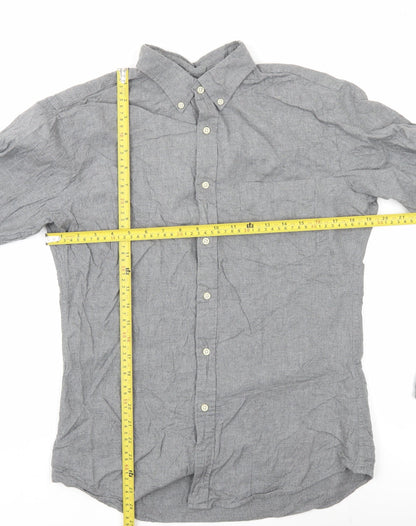 Uniqlo Men's Grey M Button-Down Long Sleeve Cotton Shirt