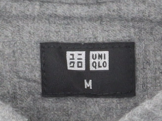 Uniqlo Men's Grey M Button-Down Long Sleeve Cotton Shirt