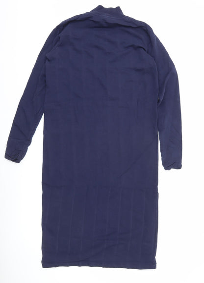 ASOS Women’s Blue Size 6 Bodycon Knit High Neck Long Sleeve Knee Length Dress