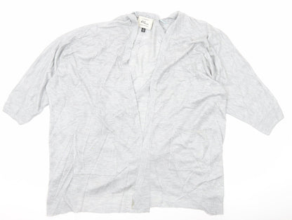 Cotton On Women’s Grey V-Neck Knit Cardigan S 3/4 Sleeve Pockets
