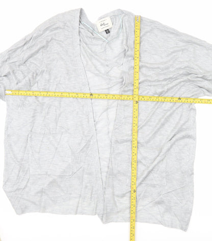 Cotton On Women’s Grey V-Neck Knit Cardigan S 3/4 Sleeve Pockets