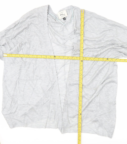 Cotton On Women’s Grey V-Neck Knit Cardigan S 3/4 Sleeve Pockets