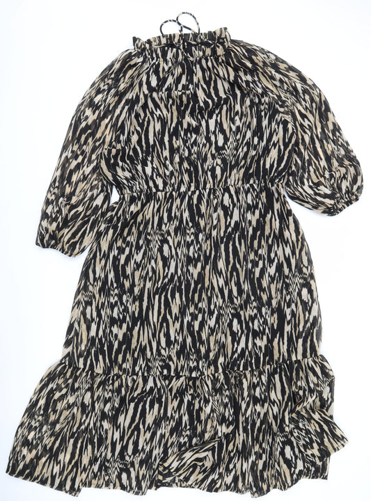 JD Williams Women’s Animal Print Midi A-Line Dress Size 16