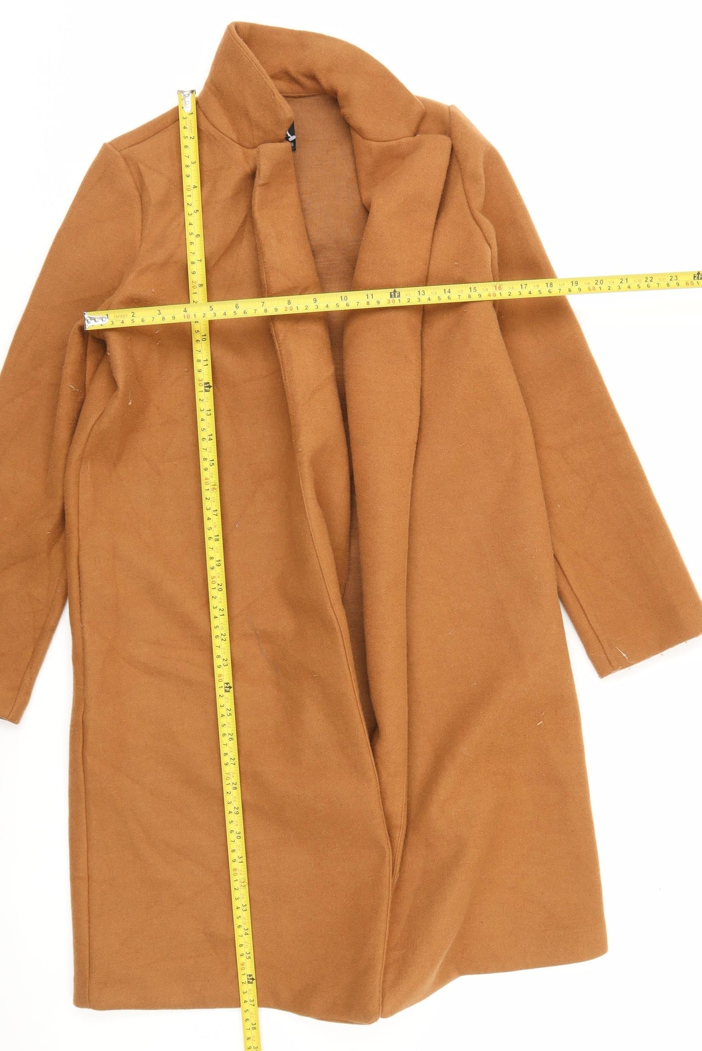 Womens UK Size S Zara Brown Overcoat