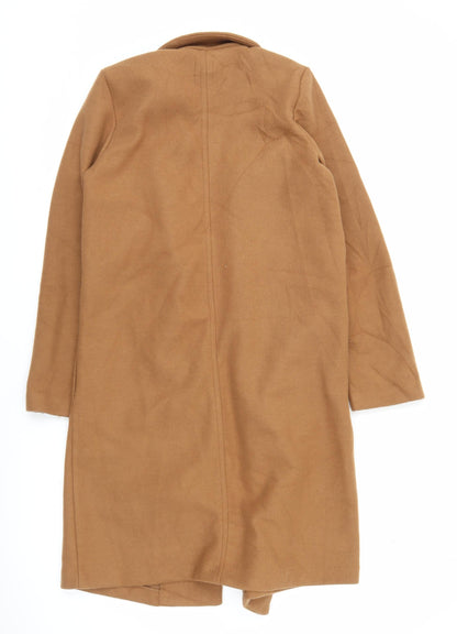 Womens UK Size S Zara Brown Overcoat