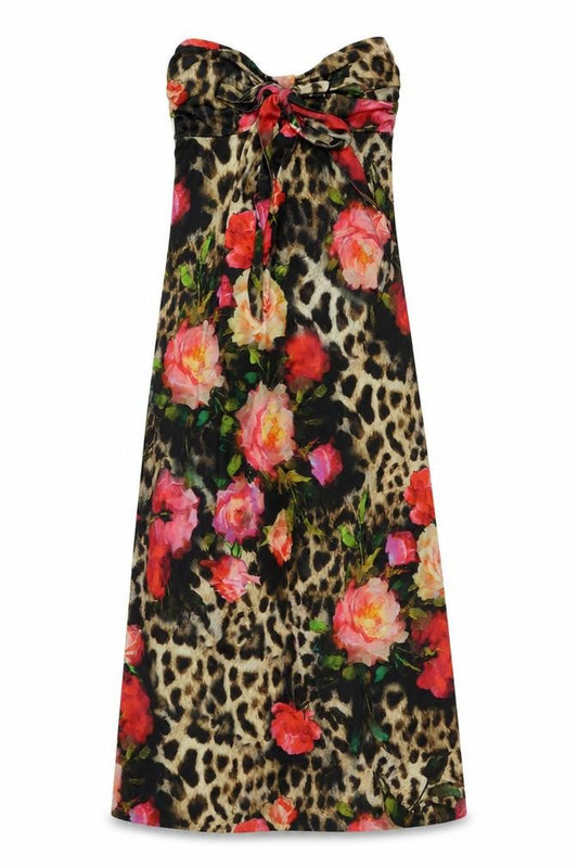 Bodyflirt Boutique Women’s Multicoloured XS Strapless Midi Dress