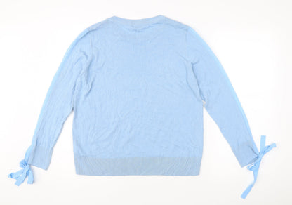 Womens UK Size 16 Marks and Spencer Blue Pullover Jumper