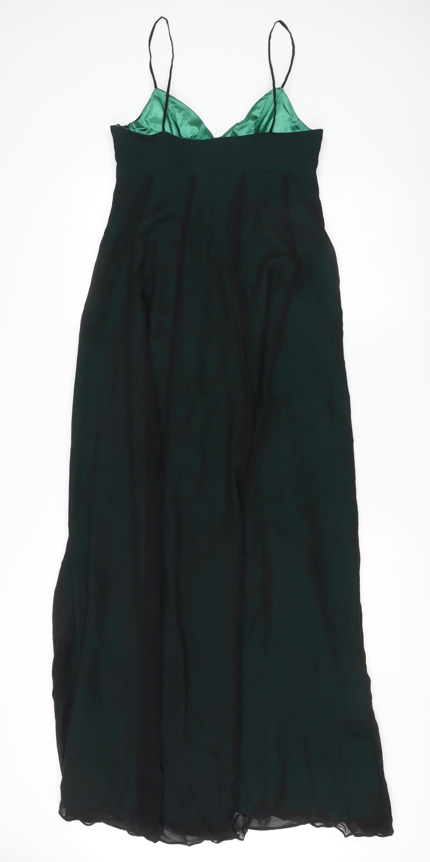 Monsoon Women’s Green Size 10 Maxi Chiffon Sleeveless Formal Dress