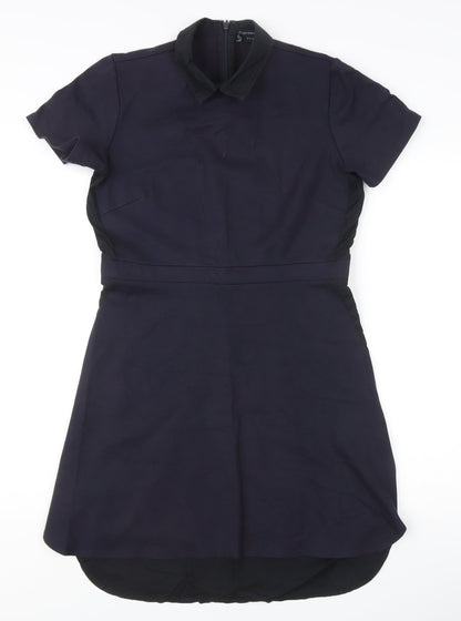 French Connection Women’s Navy Blue Size 14 Collared Shirt Dress