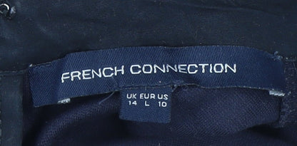 French Connection Women’s Navy Blue Size 14 Collared Shirt Dress