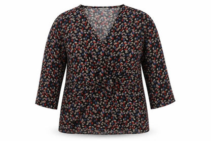 Womens UK Size 18 Chianti Multicoloured Wrap Blouse