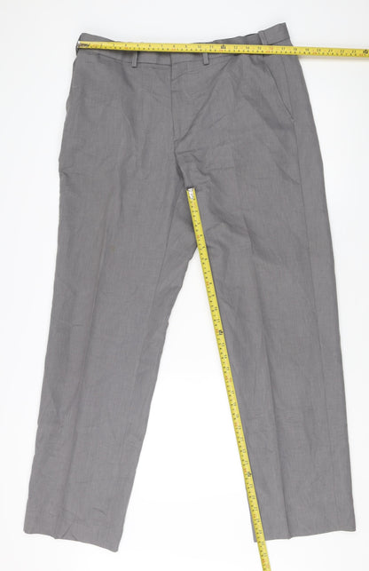 Mens UK Size 36 Marks and Spencer Regular Grey Suit Trousers