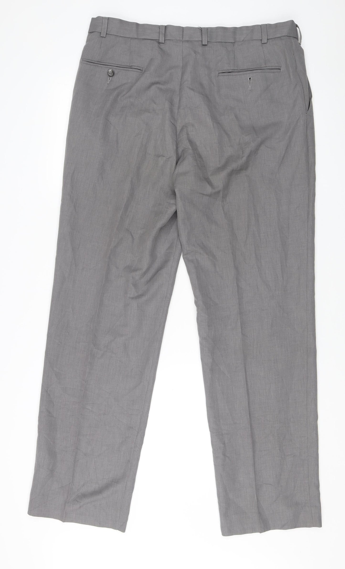 Mens UK Size 36 Marks and Spencer Regular Grey Suit Trousers
