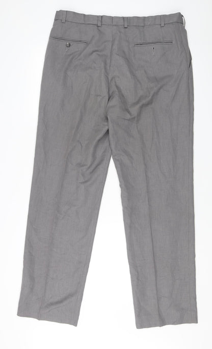 Mens UK Size 36 Marks and Spencer Regular Grey Suit Trousers
