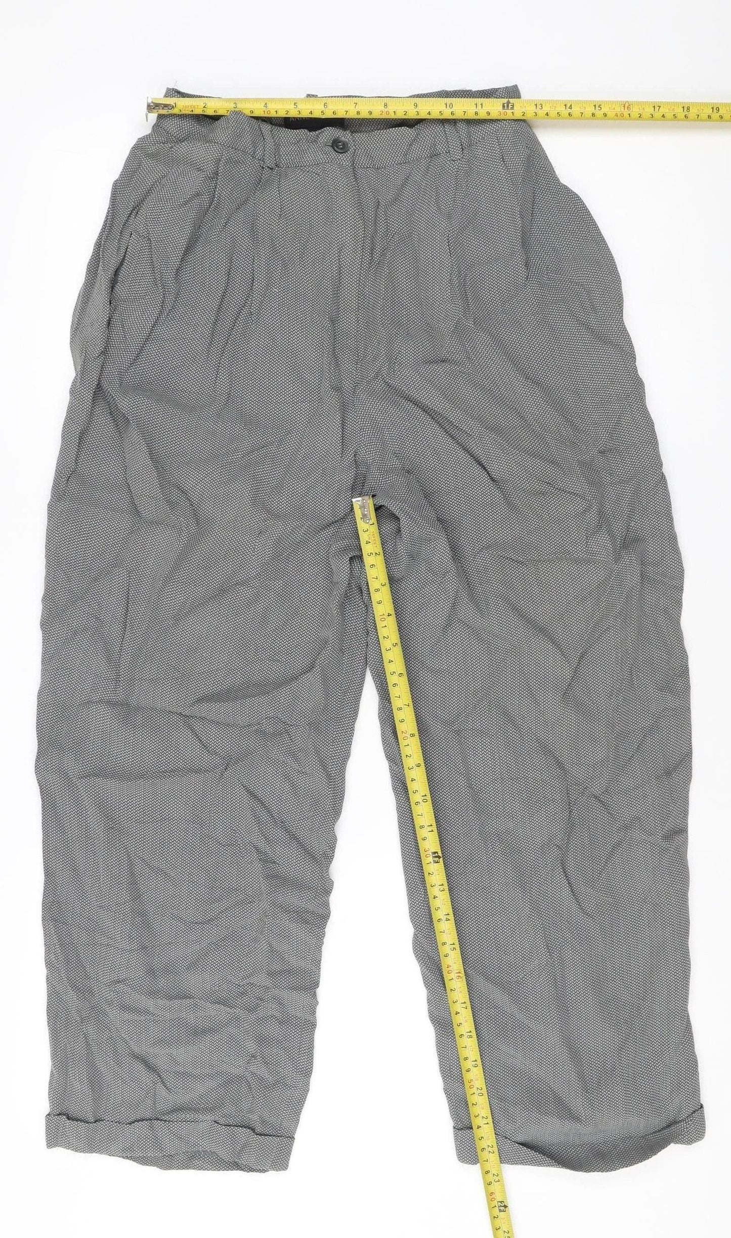 Anne Klein II Women's Grey High Rise Pleated Trousers Size 10