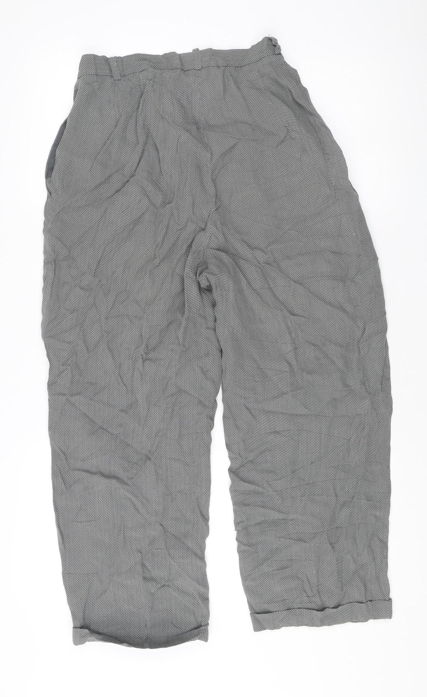 Anne Klein II Women's Grey High Rise Pleated Trousers Size 10