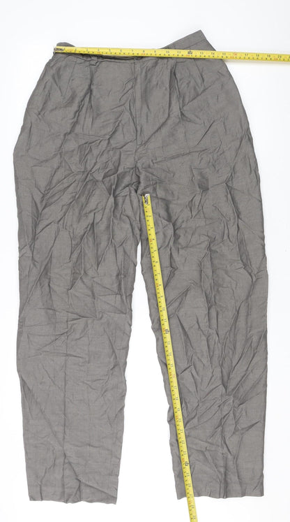 Banana Republic Womens Grey Size 12 Straight Leg Wool Mohair Trousers