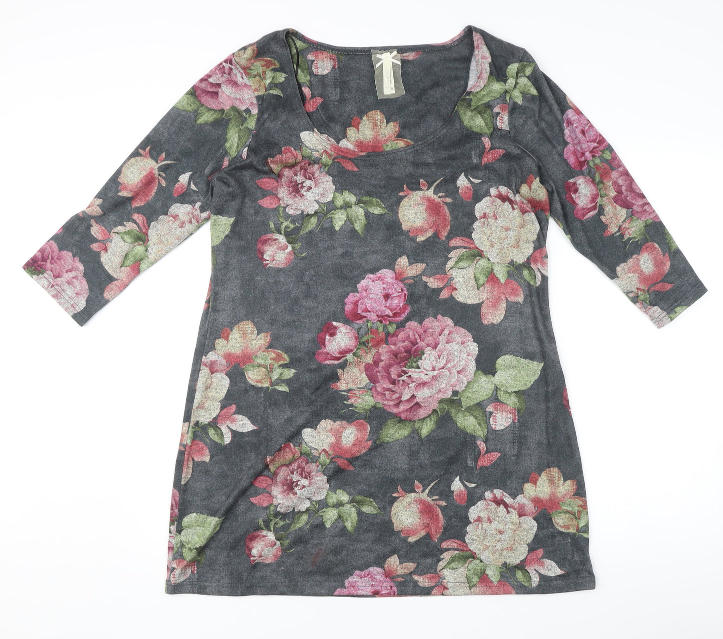 Next Womens Multicoloured Floral Shift Dress Size 18 Scoop Neck