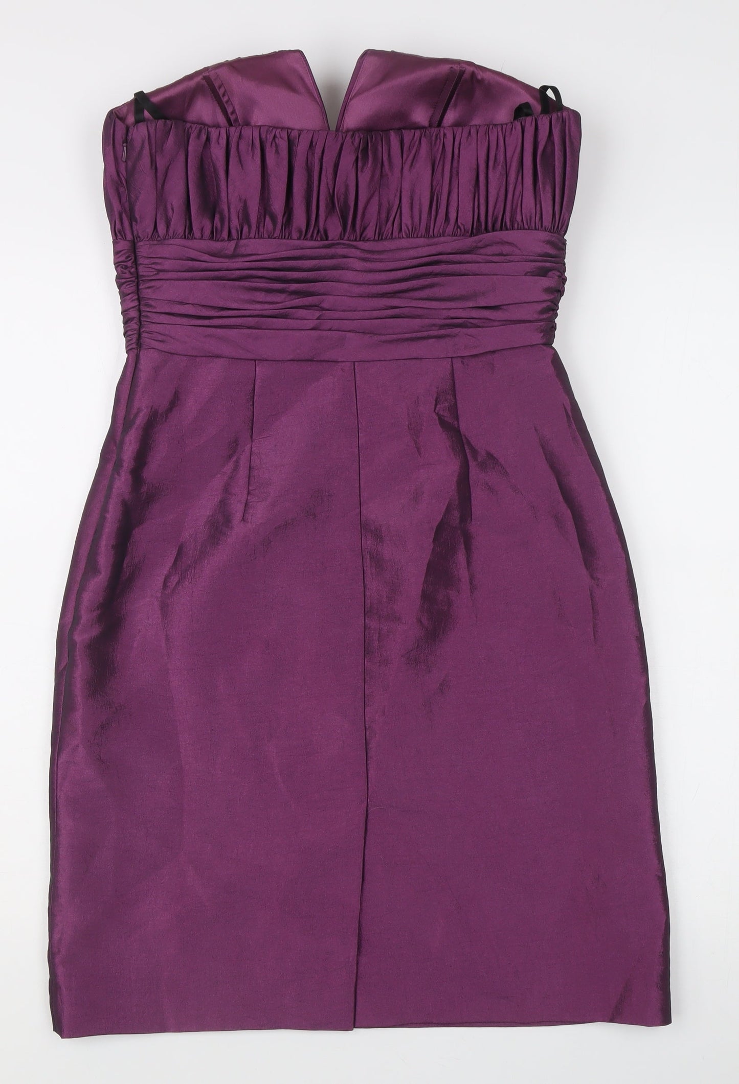 Ultimo Couture Women’s Purple Size 10 Sheath Strapless Beaded Dress