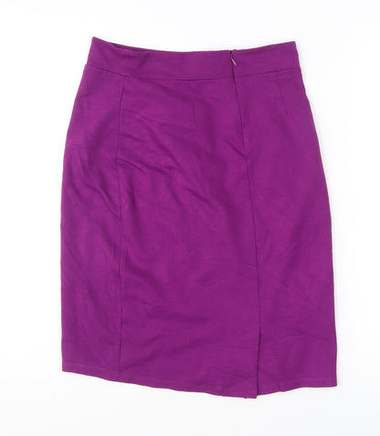 Monsoon Women’s Purple Knee Length Pencil Skirt Size 10 High Rise