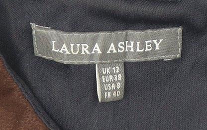 Laura Ashley Women’s Black UK 12 Sheath Dress Knee Length Woven