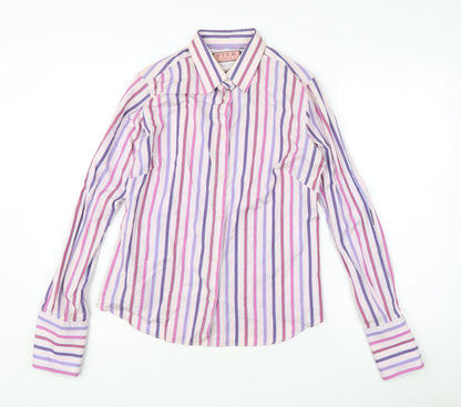 Thomas Pink Women’s Multicoloured Striped Cotton French Cuff Shirt S