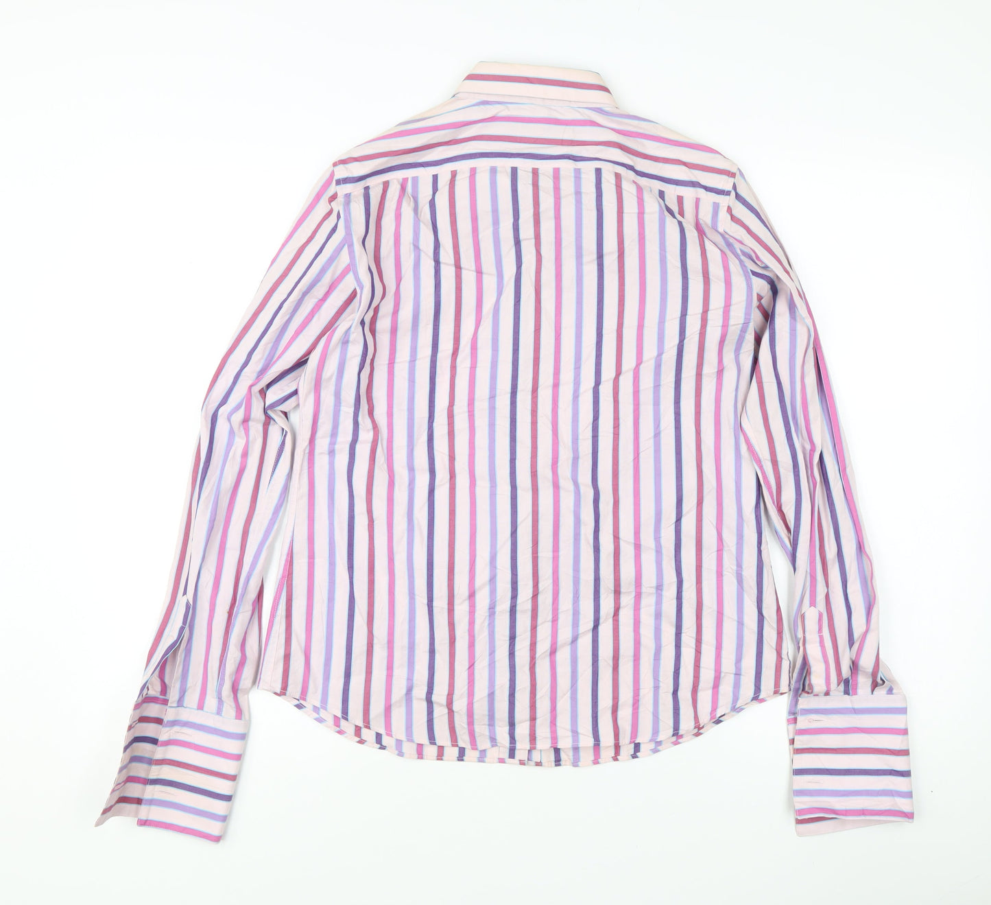Thomas Pink Women’s Multicoloured Striped Cotton French Cuff Shirt S