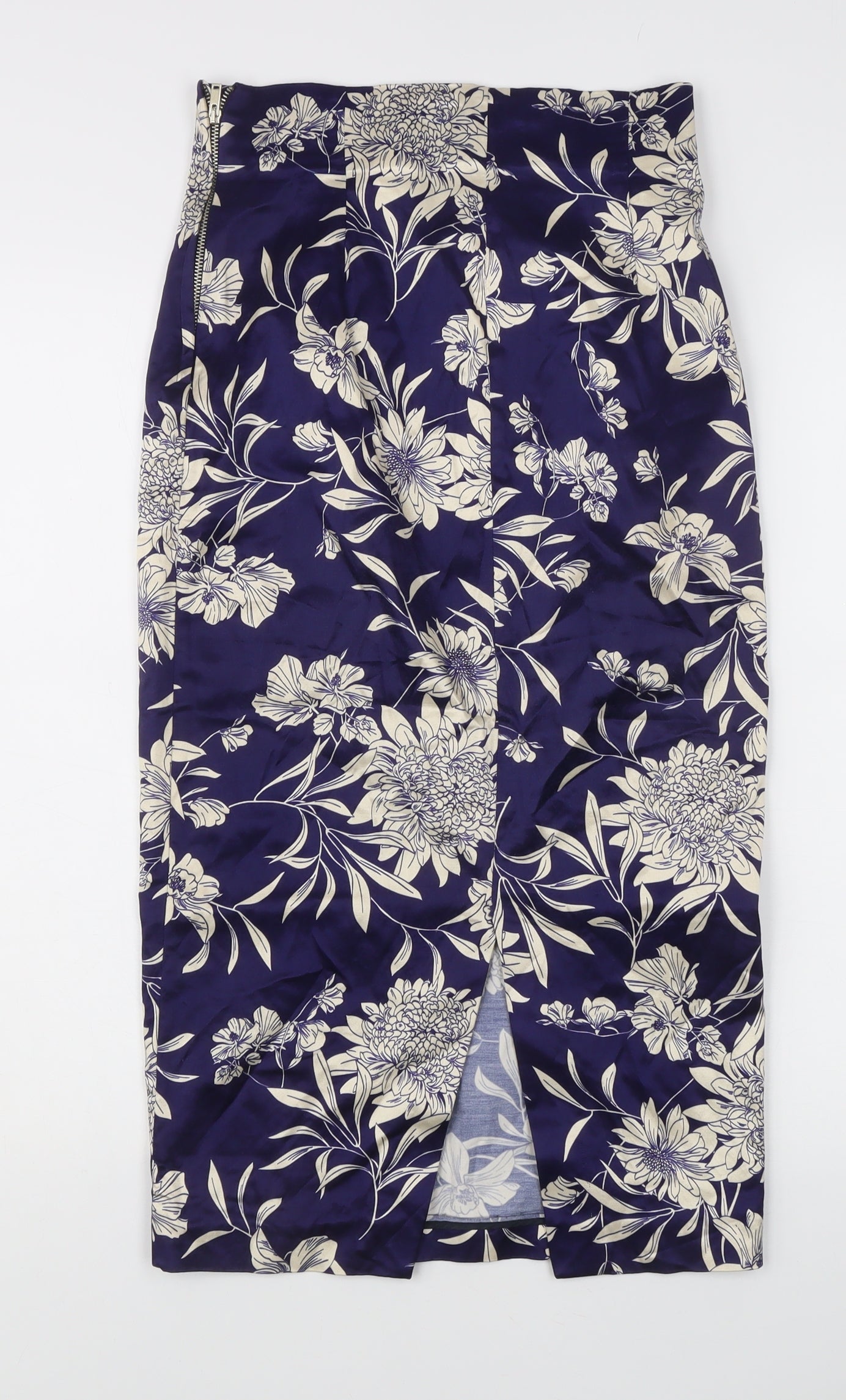 Womens UK Size XS Zara Woman Straight & Pencil Satin Skirt