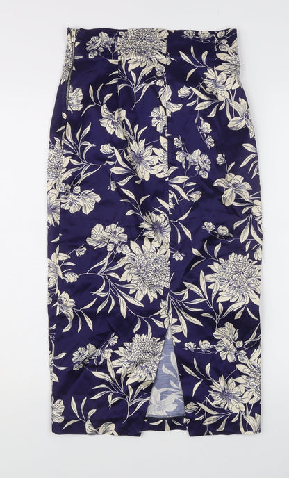 Womens UK Size XS Zara Woman Straight & Pencil Satin Skirt