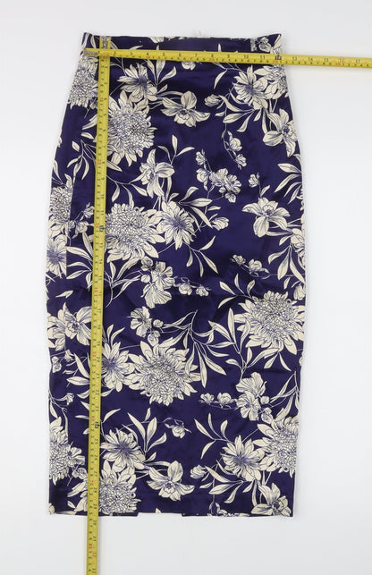 Womens UK Size XS Zara Woman Straight & Pencil Satin Skirt