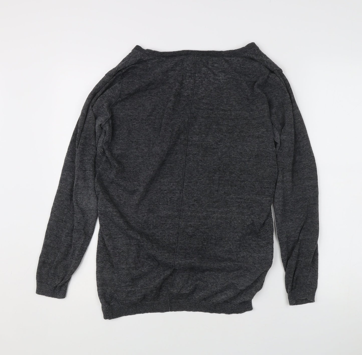 GAP Women's Grey V-Neck Pullover Jumper Size L Regular Fit