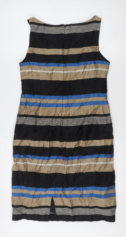 Marks and Spencer Autograph Women’s Multicoloured Stripe Sheath Dress Size 8