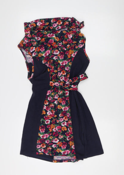 Izabel London Women’s Multicoloured Floral A-Line Dress Size 12