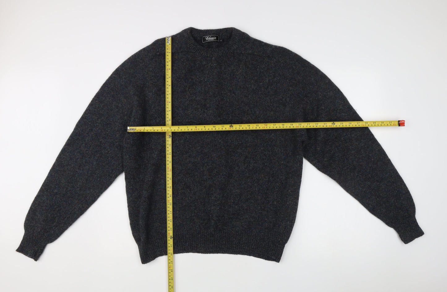 Debenhams Mens Blue Wool Crew Neck Pullover Jumper Size L