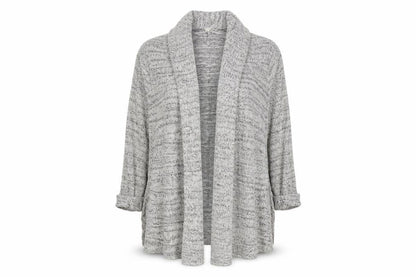 FatFace Women's Grey Chunky Knit Open Cardigan Size 12