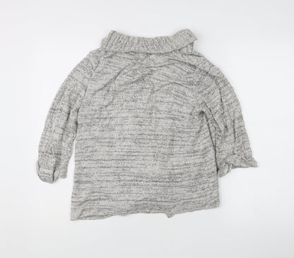 Womens UK Size 12 Fat Face Grey Cardigan Jumper