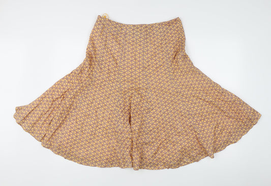 GAP Women’s Multicoloured Geometric A-Line Knee Length Skirt Size 8