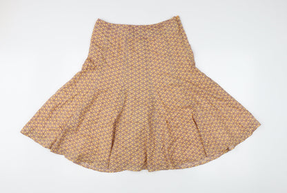 GAP Women’s Multicoloured Geometric A-Line Knee Length Skirt Size 8